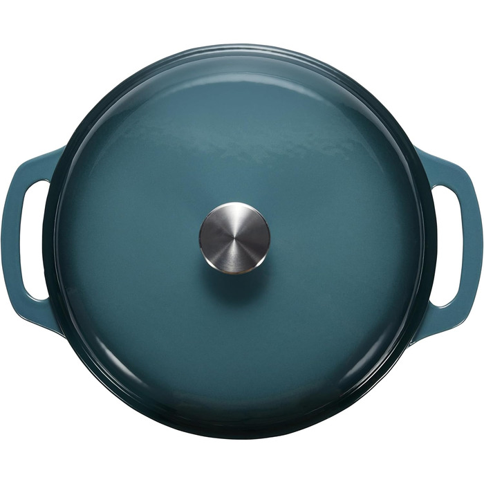 Чавунна форма для запікання Kitchen-Profi Basics круглої емальованої форми (сіра, 6,9 л)