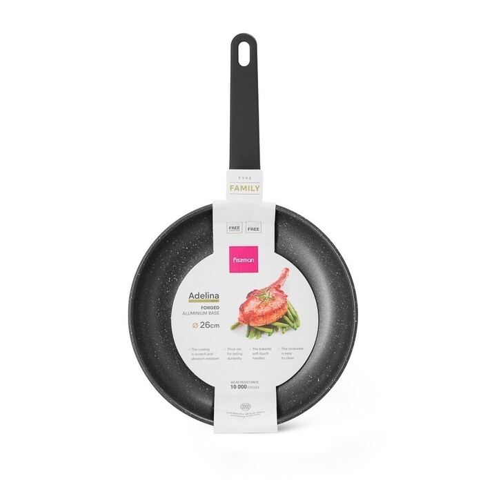 Сковорода для жарки Fissman 26x5,5 см ADELINA алюминий с антипригарным покрытием (14624)