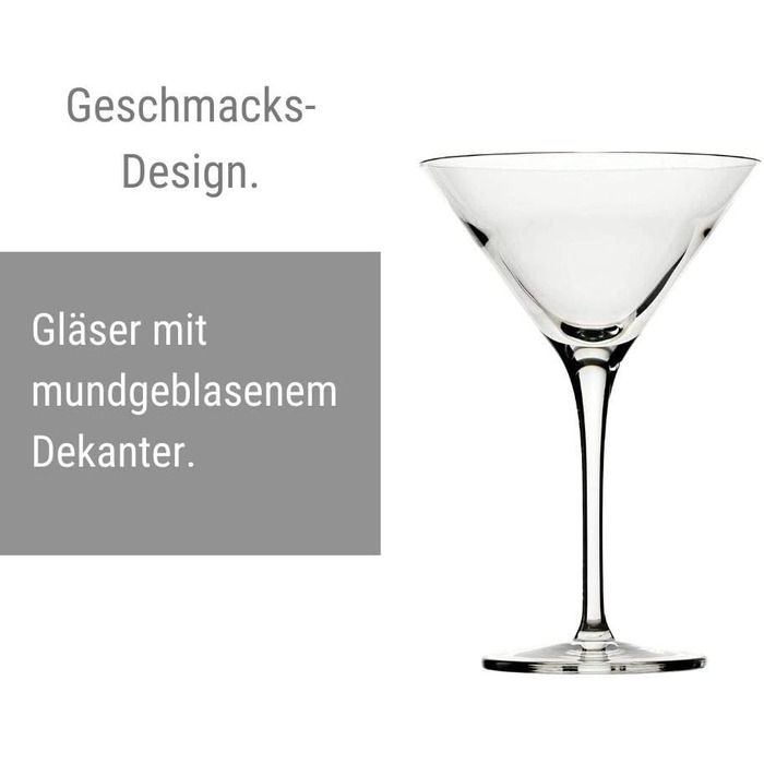 Коктейльні чаші 240 мл, набір з 6 келихів, Grandezza Stölzle Lausitz