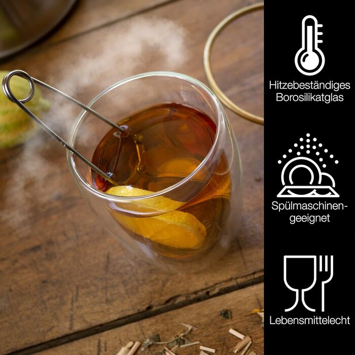 Стакан для капучино с двойными стенками 250 мл, набор 4 предмета Barista Torino Moritz & Moritz