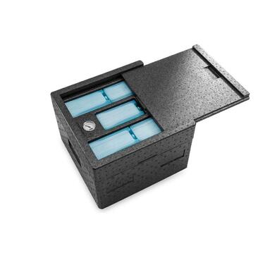 Термохаузер EPP термобокс Pizza Eco Line з кришкою - об&39єм 22 л - 41 х 41 х 23 см - коробка для піци для служби доставки (кришка для охолодження)