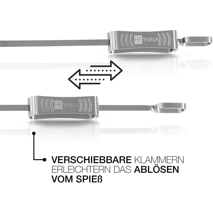 Шампури для барбекю 6 х 45 см. Heynna Premium