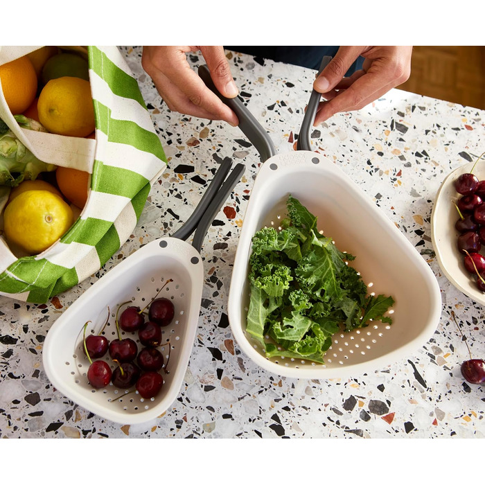 Друшляк зі складними ручками, великий Droplet Joseph Joseph