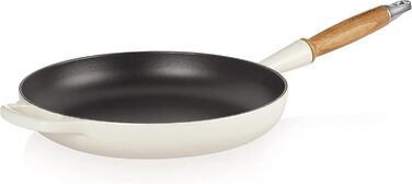 Сковорода чавунна 28 см з дерев'яною ручкою, кремовий Signature Le Creuset