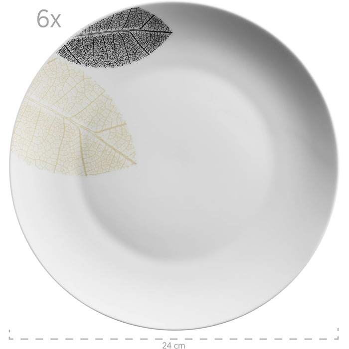 Набір посуду на 6 персон 30 предметів порцеляна білий MÄSER