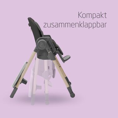 Дитячий стільчик для годування від 0 до 14 чорно-сірий Minla Maxi-Cosi