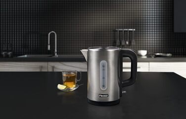 Чайник Bestron с цоколем 360, вкл. автоматическую остановку кипения и защиту от сухого хода, обем 1,7 л, 2200 Вт, AWK2200BW, цвет черный / дерево (черный / дерево)