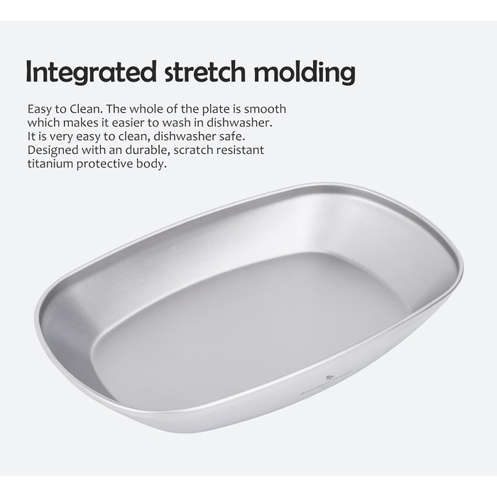 Титанова одношарова миска для кемпінгу iBasingo