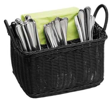 Корзина для столовых приборов 26 х 18 см черная APS