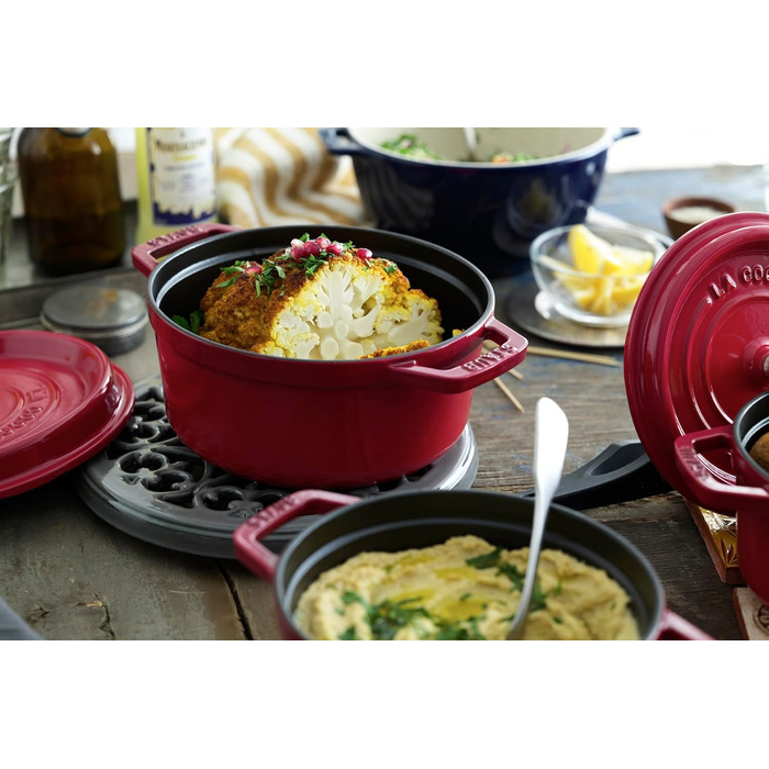 Кокот круглый 20 см, вишневый Staub