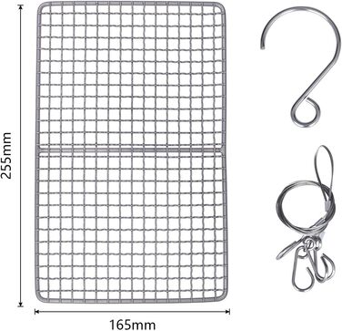 Безграничный Voyage Сверхлегкий Прочный Сверхмощный Титановый Древесный Уголь Барбекю Решетка Для Гриля На Открытом Воздухе Походы Кемпинг (Ti15149B)