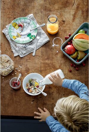 Детские столовые приборы WMF с выгравированным именем - Набор столовых приборов Сафари с миской и тарелкой - Рождественские подарки для детей - Персонализированные идеи подарков для детей - 6 шт. (без гравировки, одинарные)