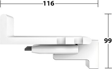 Душова полиця Keuco з алюмінієвим скляним ракелем, знімний кошик, зі зливними отворами, 35x6,6x11,6 см, настінна, Reva Black Selection (білий)