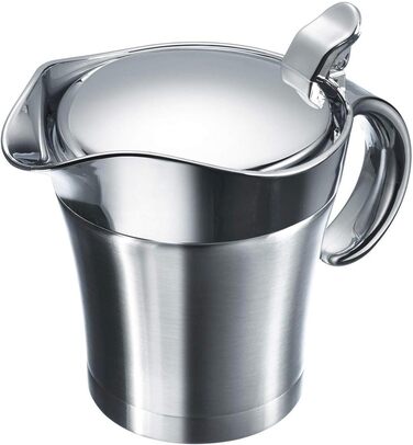 Набор соусов Westmark, 2 шт., 1 термосоусник с откидной крышкой, 0,5 л 1 половник для соуса Gentle, длина 29 см, нержавеющая сталь/ABS/PP/PA, серебристый/черный, 622422E6 (одинарный)