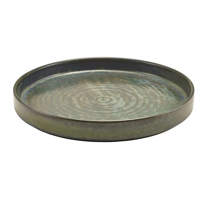 Презентаційна тарілка з бортиком 26*h 3.3 см, зелена, Terra Porcelain Aqua Green, GenWare