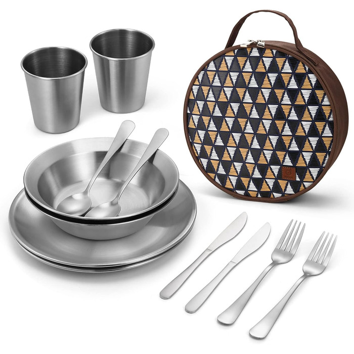 Набір столових приборів для кемпінгу 13 шт. для 2 осіб Odoland