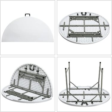 Складаний стіл для кемпінгу 122 см круглий HollyHOME