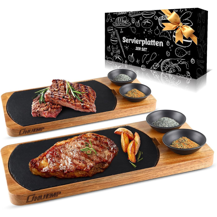 Набір дошок для стейків 2 шт 34 х 16,5 см ONUEMP