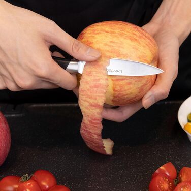 Нож для очистки овощей linoroso 9 см Нож для овощей Острые ножи для фруктов Кухонные ножи Маленькие кухонные ножи Немецкая поковка из углеродистой стали Эргономичная ручка с элегантной подарочной коробкой - Классическая серия 3,5-дюймовый нож для очистки 