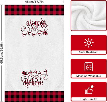 Набір з 4 різдвяних кухонних рушників 45 x 65 см, набір O Ohok