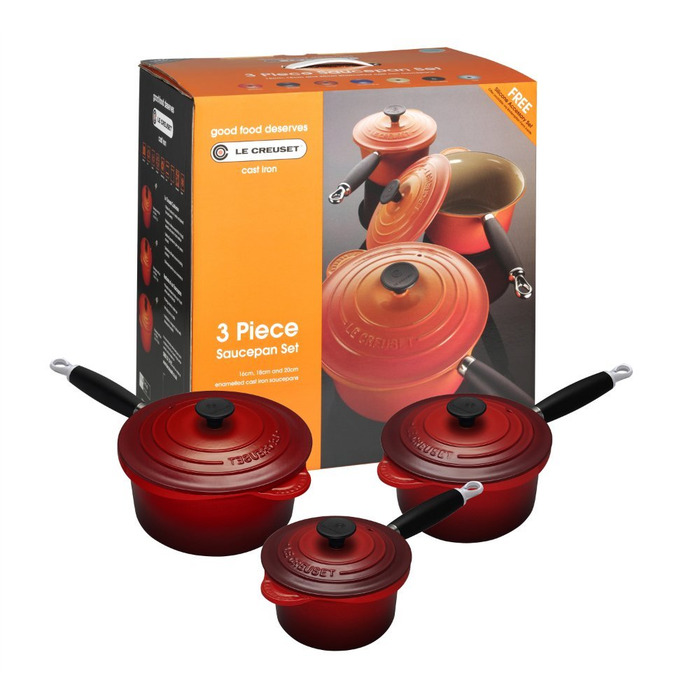 Набір ковшів професійний 3 предмета, вишневий Le Creuset