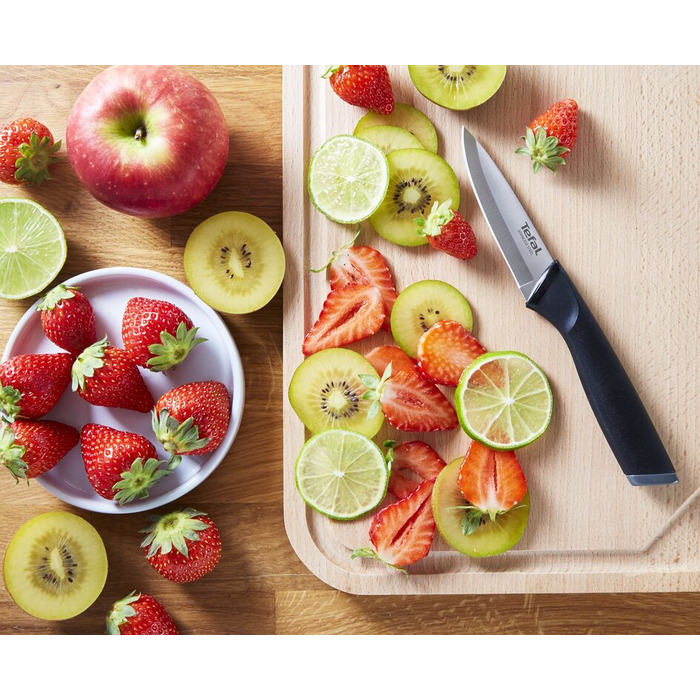 Tefal Набор ножей Essential, 3шт, нержавеющая сталь, пластик, черный, нержавеющая сталь, пластик