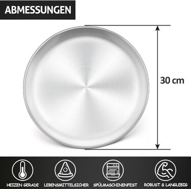 Набор лотков для пиццы 4 шт. 30 см из нержавеющей стали Herogo