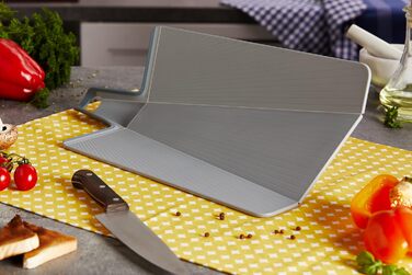 Складна обробна дошка Joseph Joseph Chop2Pot Plus з ручкою - (блідо-блакитна, велика)