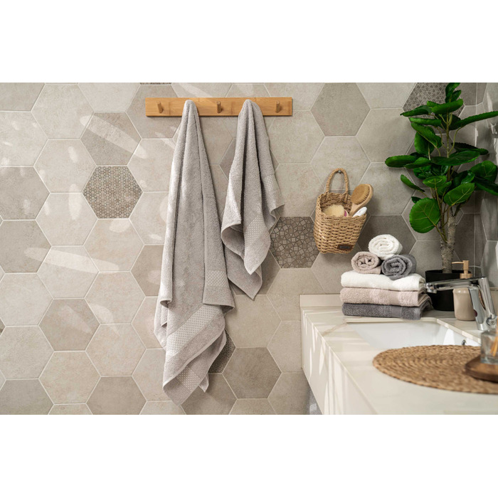 Набір рушників махрових Ardesto Holiday, 50х90см, 70х140см, 2шт, 100% бавовна, сірий світлий