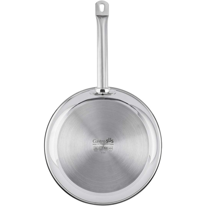 Сковорода 20 см нержавіюча сталь Industar Gastrosus