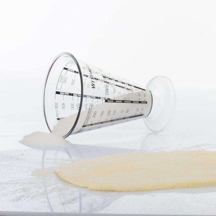 Миска для випічки Westmark 3,5 л - з носиком - кришка з двох частин - миска для змішування без бісфенолу А, нековзна та придатна для миття в посудомийній машині (червона/біла) (біла/червона, набір із мірною чашкою)