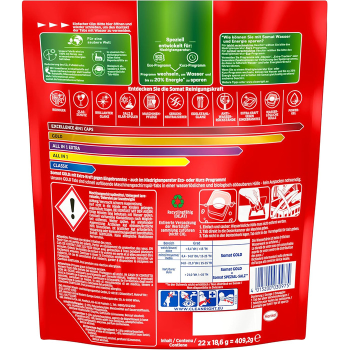 Таблетки для посудомоечной машины 22 таблетками Somat