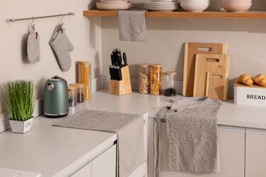 ARDESTO Фартух Oliver, сірий, 100% бавовна