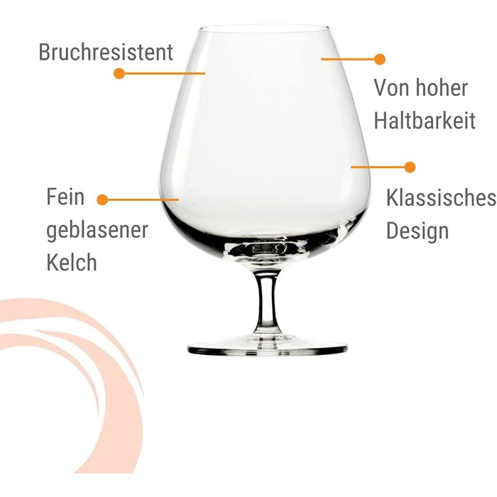 Коктейльні чаші Stlzle Lausitz Grandezza 240 мл / Набір з 6 келихів для мартіні/Келихи для аперитиву/Cosmopolitan Келихи для посудомийної машини безпечні та ударостійкі (коньячні келихи)