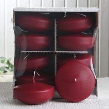 Плаваючі свічки, час горіння 8 годин, колір червоний-бордо CandleCorner