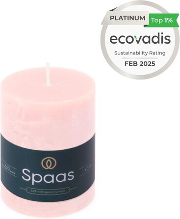 Свеча светло-розовая Spaas Rustic Pillar
