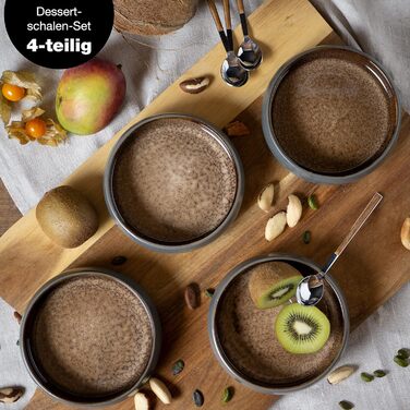 Набір посуду з керамограніту Moritz & Moritz SOLID з 18 предметів набір посуду на 6 персон кожна, що складається з 6 обідніх тарілок, маленьких, глибоких тарілок (4 шт. маленьких мисок)