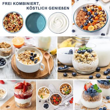 Стаканчик для пластівців 750 мл зі складаною ложкою, синій Swkien