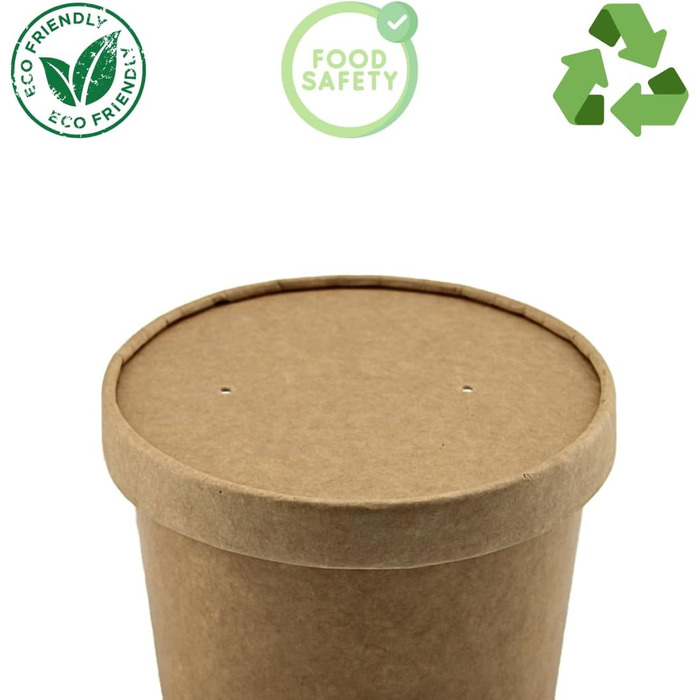 Набор бумажных стаканчиков для мороженого 100 шт. 500 мл Enpack