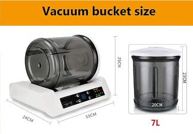 Вакуумний маринатор для м'яса та овочів 7 л білий LNNLOO