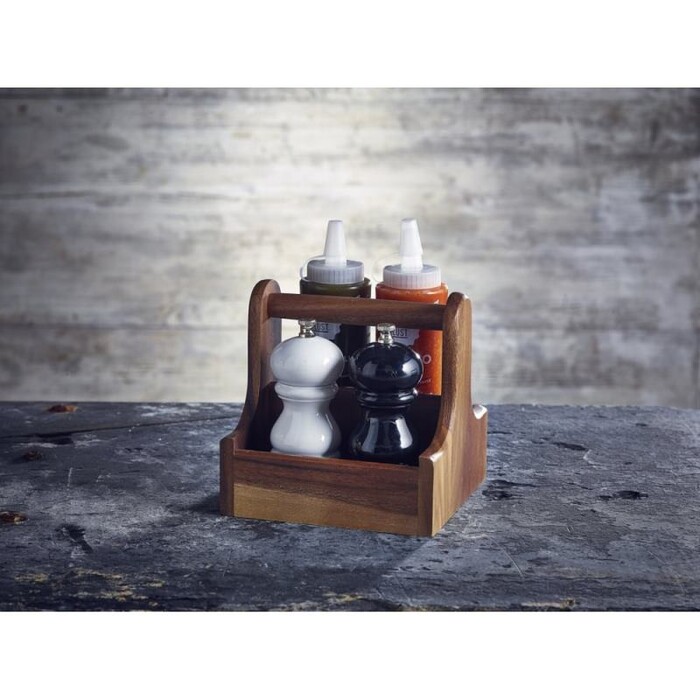 Тримач столових приладів, акація 15x15x15, 3 см, темний, GenWare