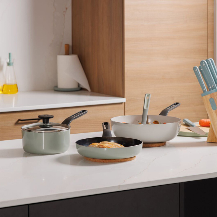 Набір посуду з антипригарним покриттям 7 предметів  LEO GLINTS SAGE Berghoff