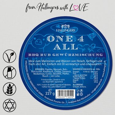 Класичний набір спецій Hallingers - 1 - Подарунковий набір спецій ручної роботи, 12 спецій з усього світу (Набір) - Літній подарунок та ідеальний подарунок для барбекю Подарунок для нової домівки &quotВітання та дружба&quot Класичні спеції., 12 спецій (73