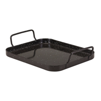 Піднос прямокутний 21*17 см, емальований, чорний, GenWare