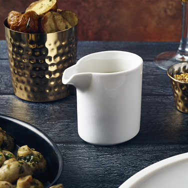 Молочник 150 мл, без ручки, білий, GenWare