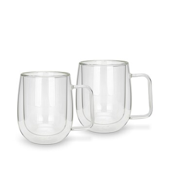 Набір з 2-х склянок Fissman з подвійними стінками 300 мл жароміцне скло (16499)