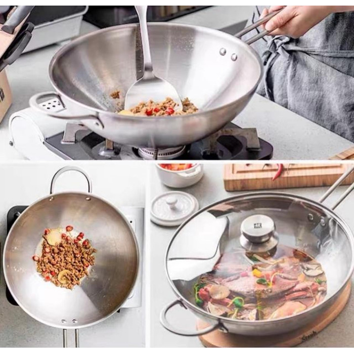 Сковорода вок 30 см со стеклянной крышкой Twin Nova Zwilling