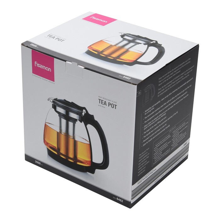 Чайник для заварювання Fissman 2000 мл зі сталевим фільтром (6462)