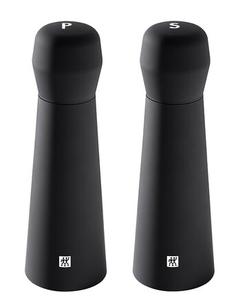 Млин для солі / перцю 19 см набір 2 предмета чорний Spices Zwilling