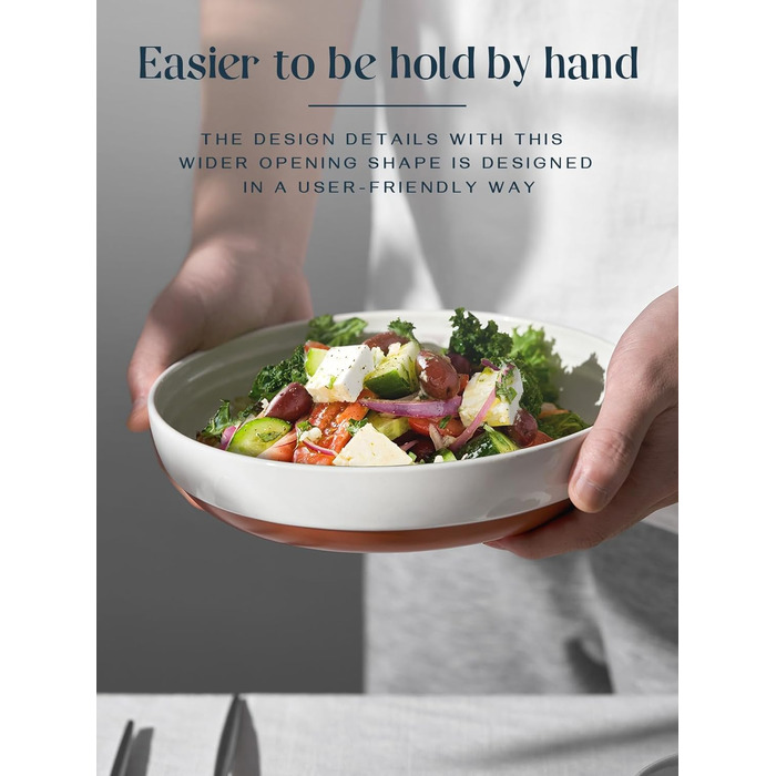 Набір з 4 плоских мисок для пасти 21 см Dowan